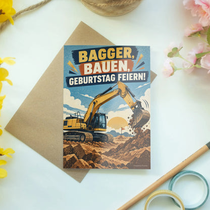 Lustige Einladungskarten mit Bagger für Kindergeburtstag|p:2013639|h:131a2dfaa1c0731838798d706739e9b4