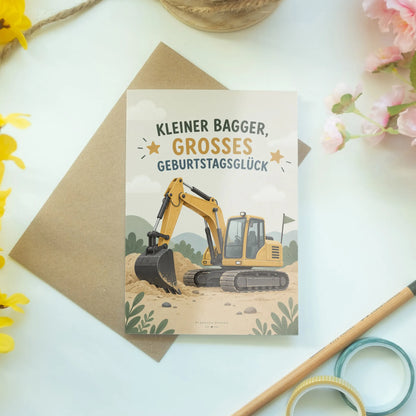 Süße Einladungskarten zum Kindergeburtstag mit Bagger|p:2013640|h:b3523ab1eac82f613941b27bf1877d4d