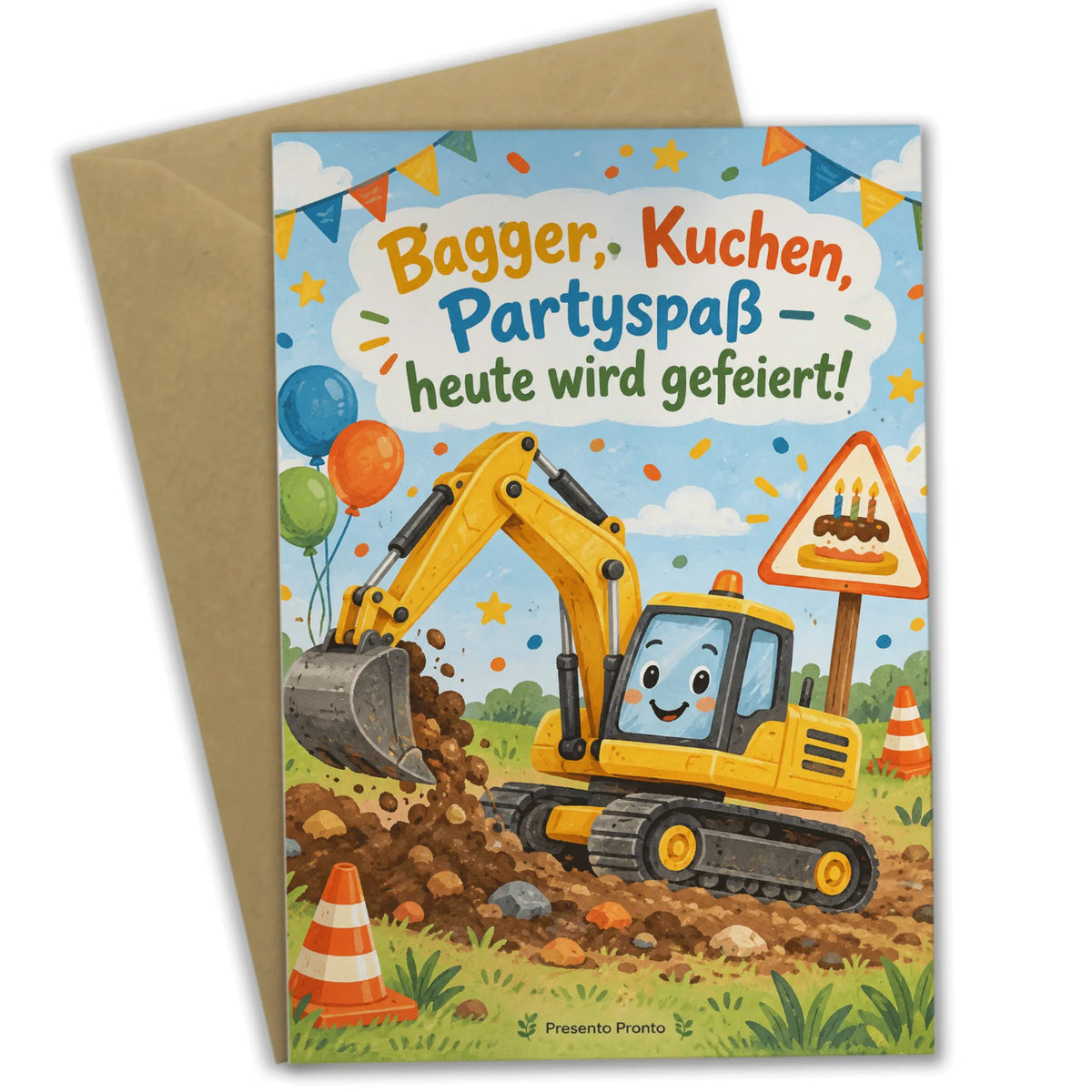 Lustige Einladungskarten mit Bagger zum Kindergeburtstag|p:2013644|h:b364bfa8783b875d37fb231c9a028137