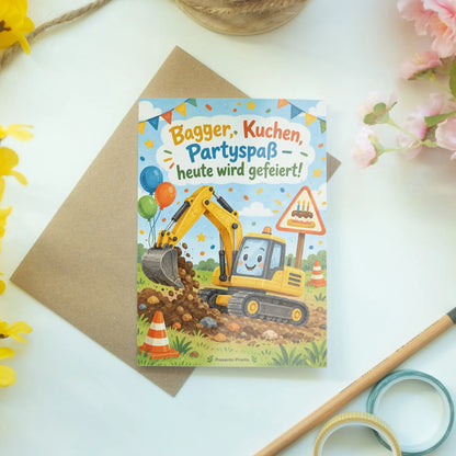 Lustige Einladungskarten mit Bagger zum Kindergeburtstag|p:2013644|h:b52269205ff99952e6db1f0da7ad338e