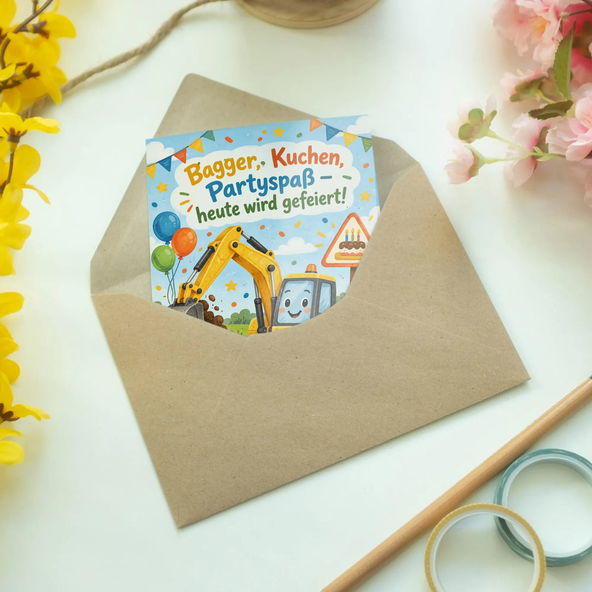 Lustige Einladungskarten mit Bagger zum Kindergeburtstag|p:2013644|h:55ba8ede2f914b5f1c48a979a32081f1