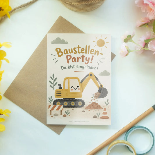 Lustige Einladungskarten mit Bagger zum Kindergeburtstag|p:2013652|h:448fc4bf892e05340f6d1c038fd5e354