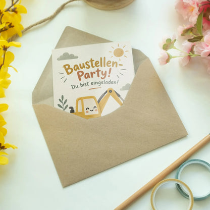 Lustige Einladungskarten mit Bagger zum Kindergeburtstag|p:2013652|h:fb569ad319f0b23691555943593ecdbb