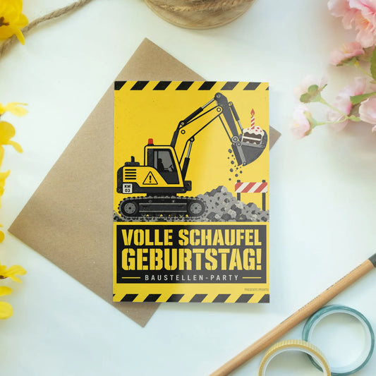 Lustige Einladungskarten mit Bagger zum Kindergeburtstag|p:2013653|h:d86b9ab506c1653074deef10e0d6a759