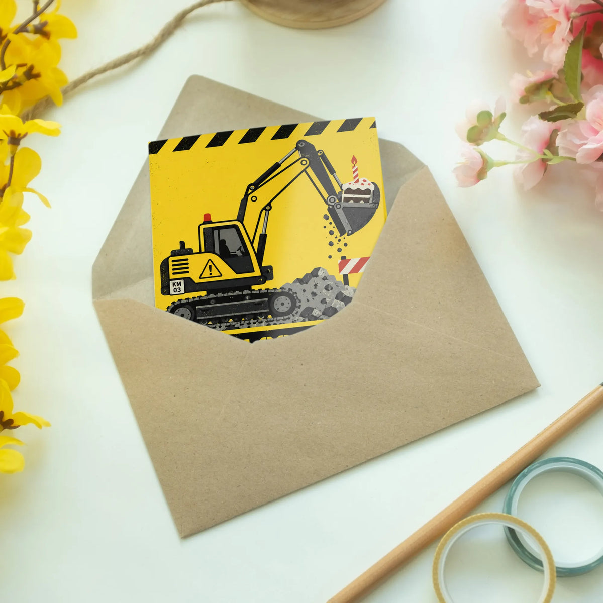 Lustige Einladungskarten mit Bagger zum Kindergeburtstag|p:2013653|h:7200d60915afde1424f67669afc41165