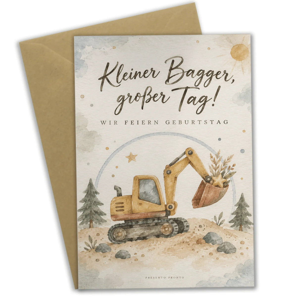 Süße Einladungskarten mit Bagger zum Kindergeburtstag|p:2013654|h:0e327305aa67c801338d3e3dda12992e