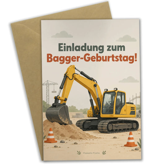 Lustige Einladungskarten zum Bagger-Geburtstag gelber Bagger|p:2013655|h:b5f79a3fb09f18a3b822c7dc2952ea65