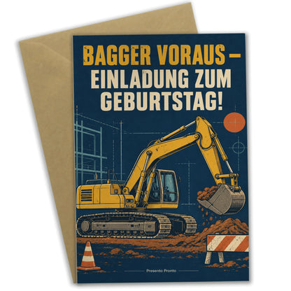 Coole Einladungskarten mit Kettenbagger zum Geburtstag|p:2013656|h:9a52d84c45ce2ac4a3fc36d51cd01405