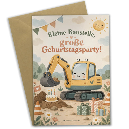 Lustige Einladungskarten zum Kindergeburtstag mit Bagger|p:2013662|h:8b5ee43cefa3fbccce5807d5bdbd5b60