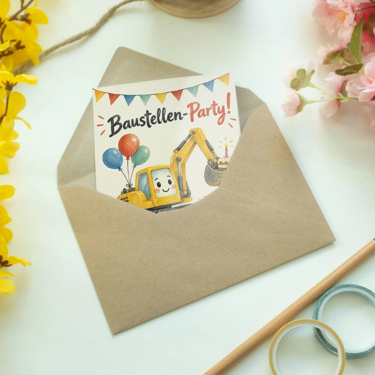 Lustige Einladungskarten zum Kindergeburtstag mit Bagger|p:2013667|h:75ad24c4d3d1ce5c3090617cd04caca5