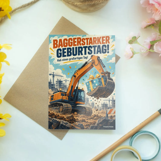 Lustige Einladungskarten zum Baggergeburtstag mit Geschenkebagger|p:2013669|h:f11e55b679e3b6f1d00bec6eab10bce9