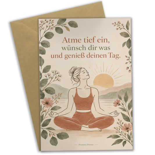 Entspannte Geburtstagskarte für Yoga-Fans mit Lotussitz|p:2013677|h:2cd239e32b69b88fec3db22f1e585adf