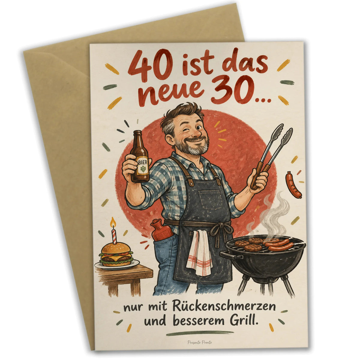 Lustige Geburtstagskarte zum 40. Geburtstag für Männer mit Grill|p:2013712|h:9b8a0df08d4531fe3b51a2139bb789d9