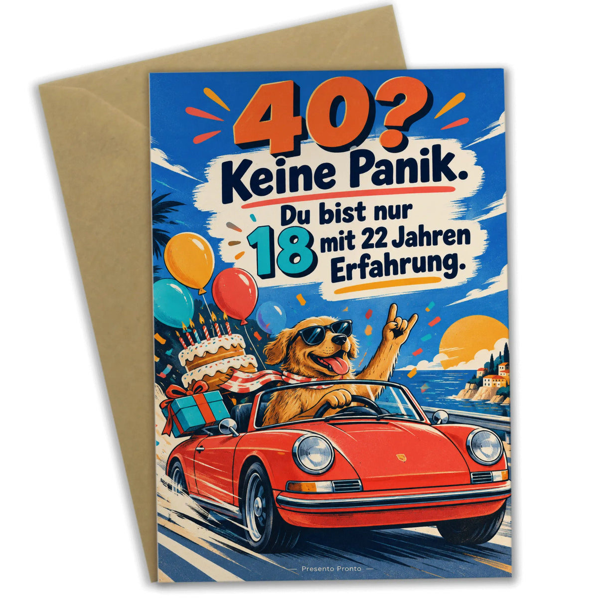 Lustige Geburtstagskarte zum 40. für Männer mit Sportwagen|p:2013714|h:2eba1179e7ccbeb344f34e2f5b41cd00