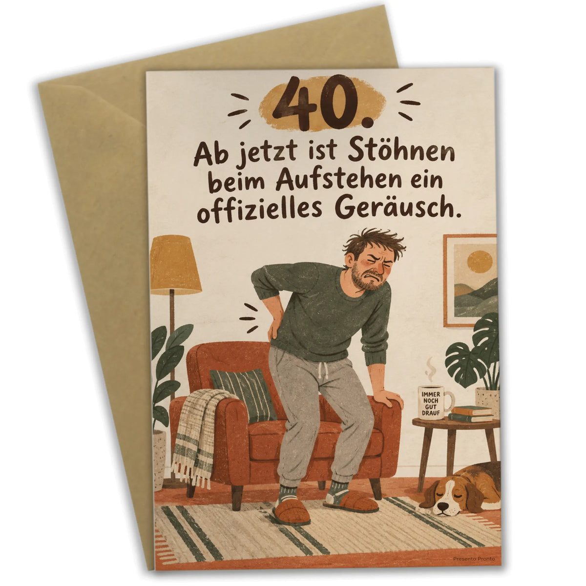 Lustige Geburtstagskarte zum 40. für Männer mit aufstehendem Mann|p:2013717|h:0f3516509d2b5f3f6bfe69ddd59c71f1