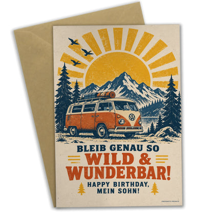 Liebevolle Geburtstagskarte für Sohn mit Wohnmobil|p:2013728|h:42eed3f35c695f6745eb925ad6d183e8