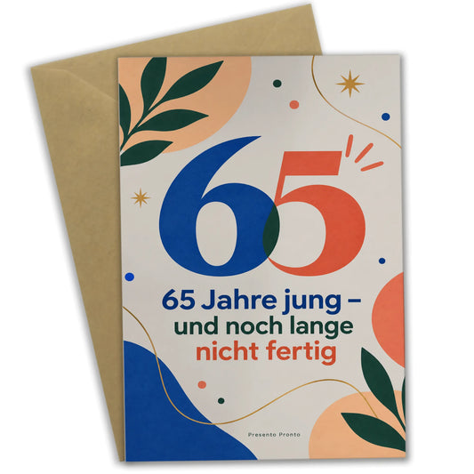 Lustige Geburtstagskarte zum 65. Geburtstag mit großer Zahl 65|p:2013741|h:d8b66da58aefa990e171d4731f1baec8