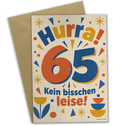 Lustige Geburtstagskarte zum 65. Geburtstag mit großer 65|p:2013743|h:0dbf08d1a02ddaf27147a7793745273b