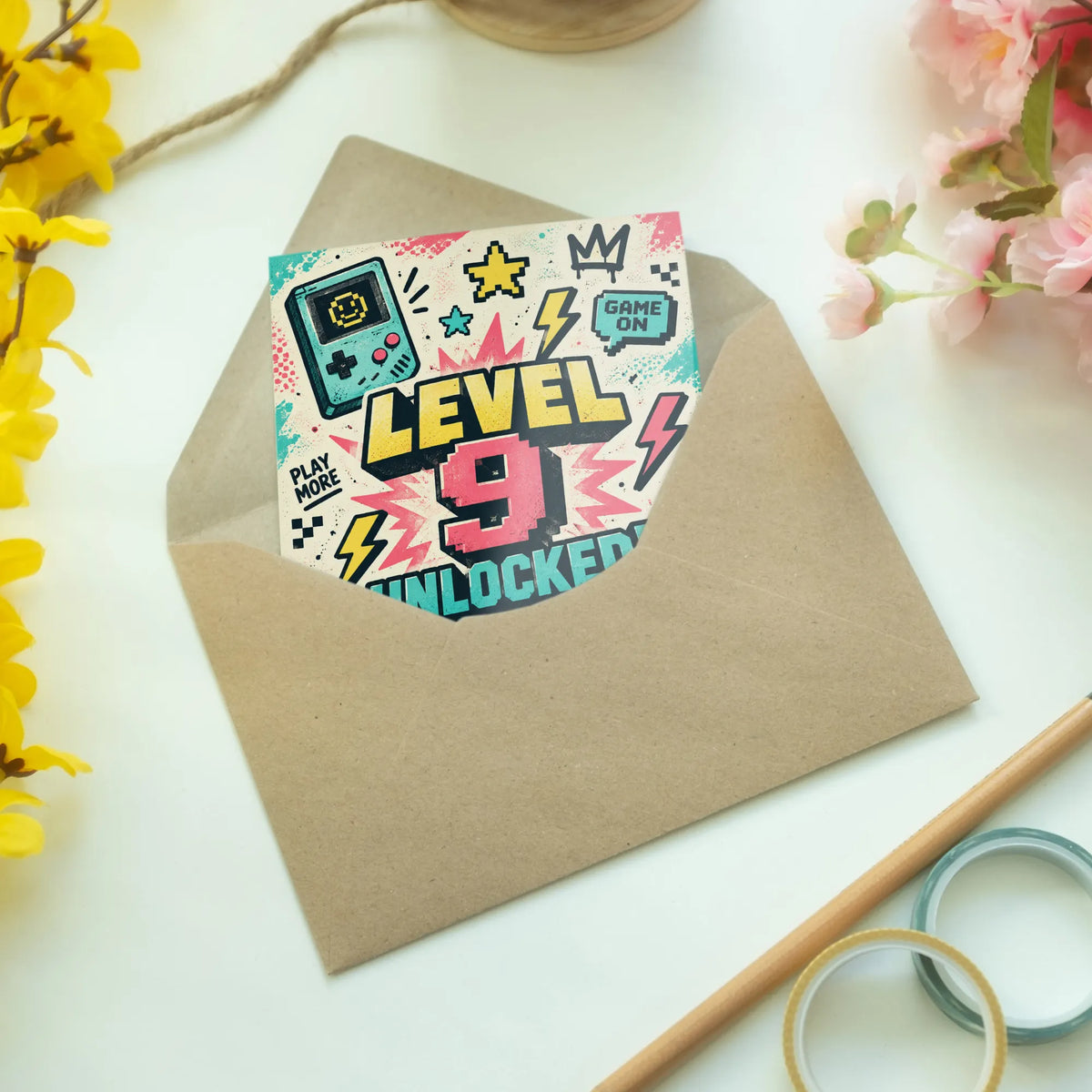 Coole Einladungskarten zum 9. Geburtstag mit Spielkonsole|p:2013748|h:292590b184e8666066785a516565db52