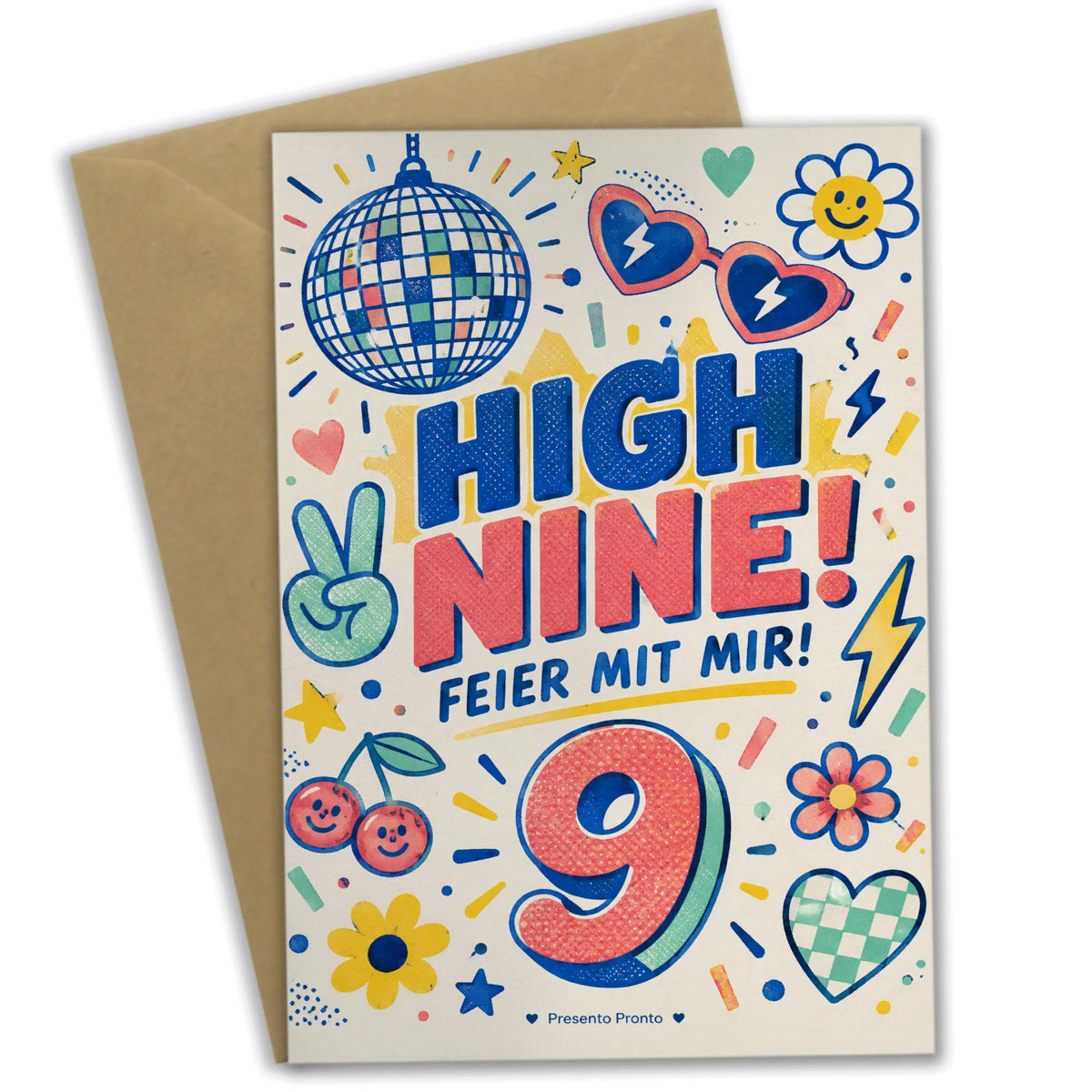 Coole Einladungskarten zum 9. Geburtstag mit Disco-Kugel|p:2013749|h:861bfaad24561eeb9d7025b3c5f1c0d2