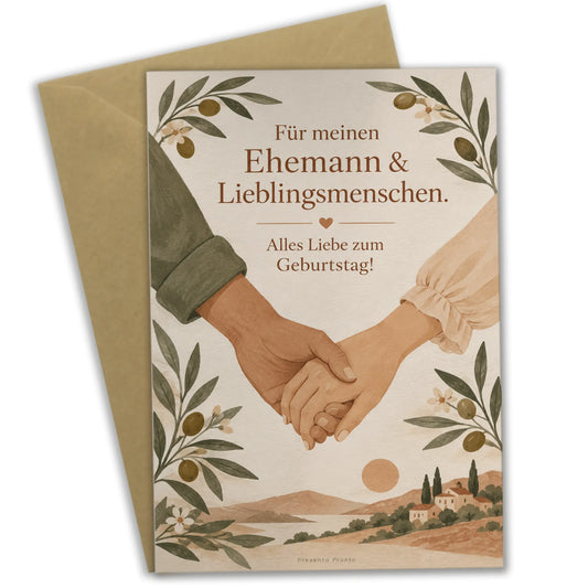 Liebevolle Geburtstagskarte für den Ehemann mit haltenden Händen|p:2013754|h:49ff9580e6ec293f8a41f609c74065d9