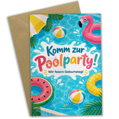 Lustige Einladungskarte zur Poolparty im Schwimmbad|p:2013780|h:3dd005afb838a9aaf07a172337f9c040