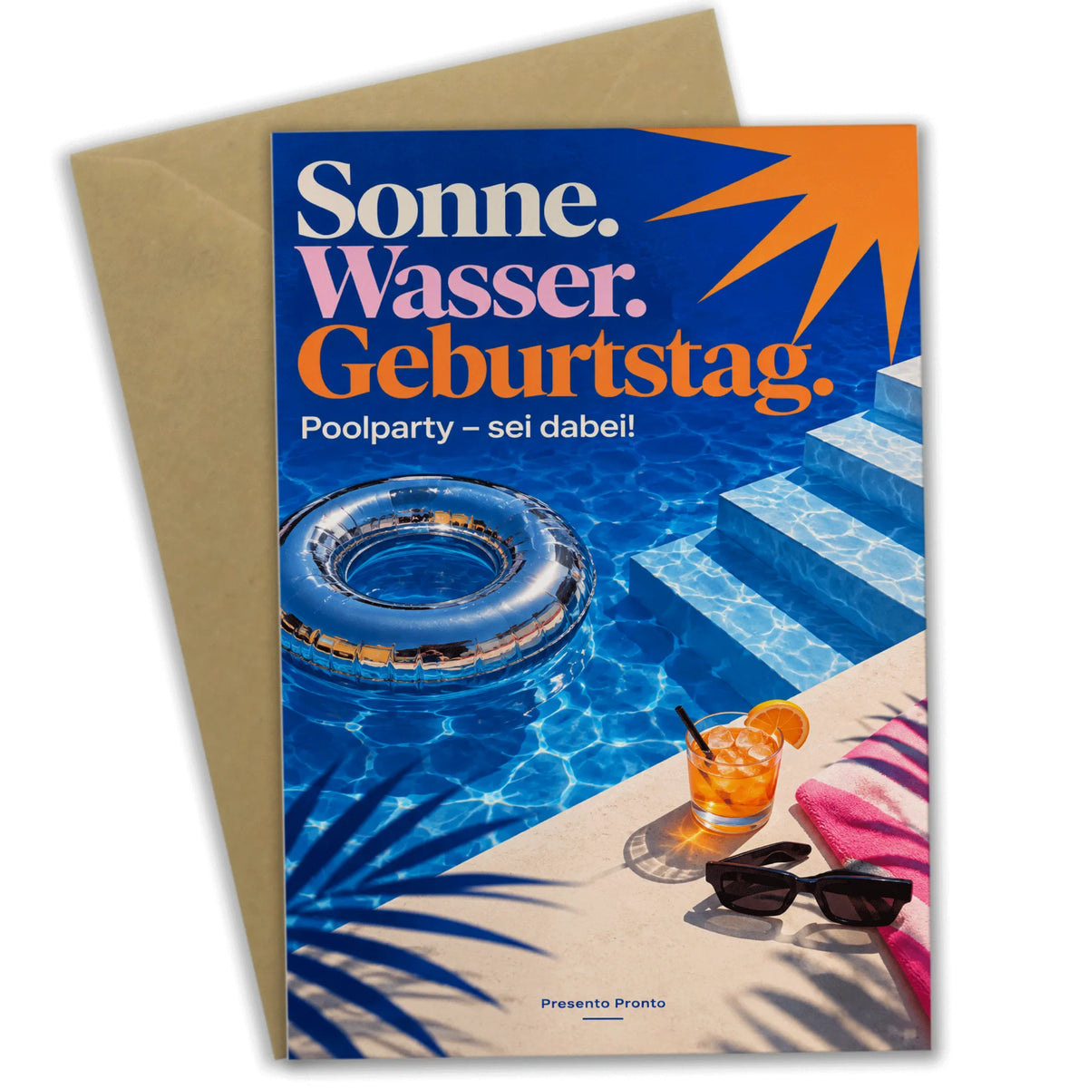 Sommerliche Einladungskarten zum Schwimmbad mit Schwimmring|p:2013781|h:efd7288cae8282e7890614d008ead600