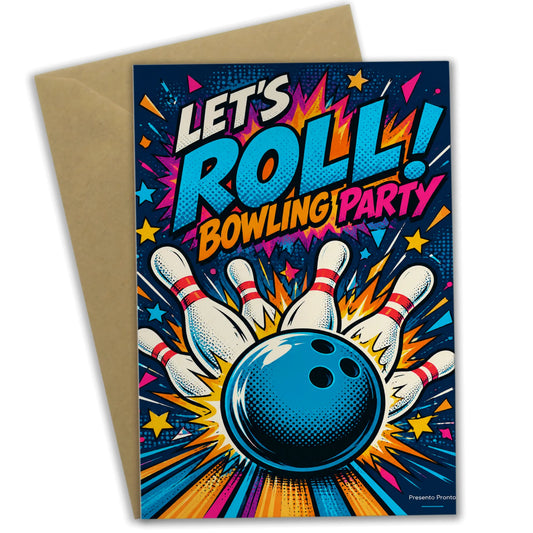 Coole Einladungskarte zum Kindergeburtstag Bowling mit Pins|p:2013789|h:aa3a12100bb3baee778907ced3ebe7ae