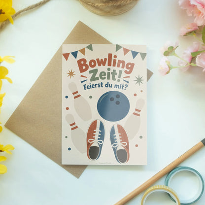 Lustige Einladungskarte zum Kindergeburtstag Bowling mit Pins|p:2013790|h:553bf444fc5d37c8f40613591991af8c