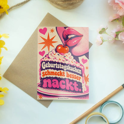 Sexy Geburtstagskarte für die Freundin mit Kirsche auf Kuchen|p:2013801|h:e3edd53c16edc2fbd2b4e143c13c406a