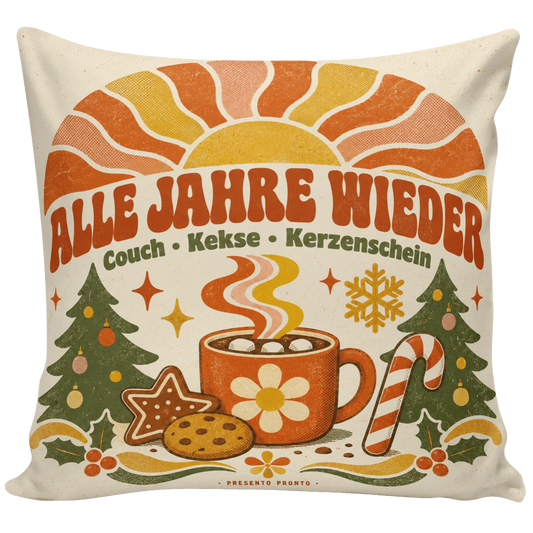 Gemütliches Kissen zu Weihnachten mit Kakaotasse|p:2013803|h:f87f96e8461695bd8c6206afa647f473