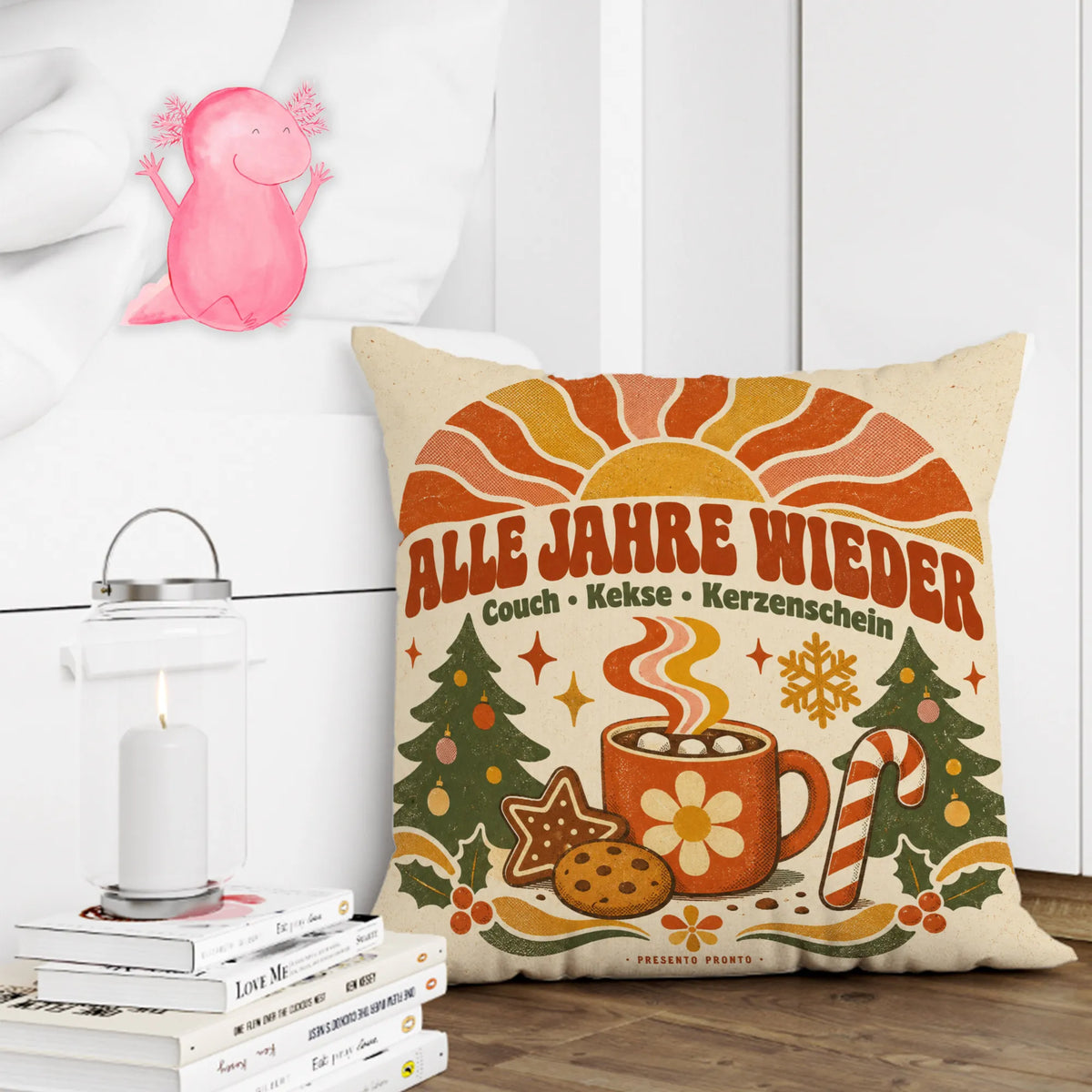 Gemütliches Kissen zu Weihnachten mit Kakaotasse|p:2013803|h:53c7a0655cca42e6fd9a2ec048248363