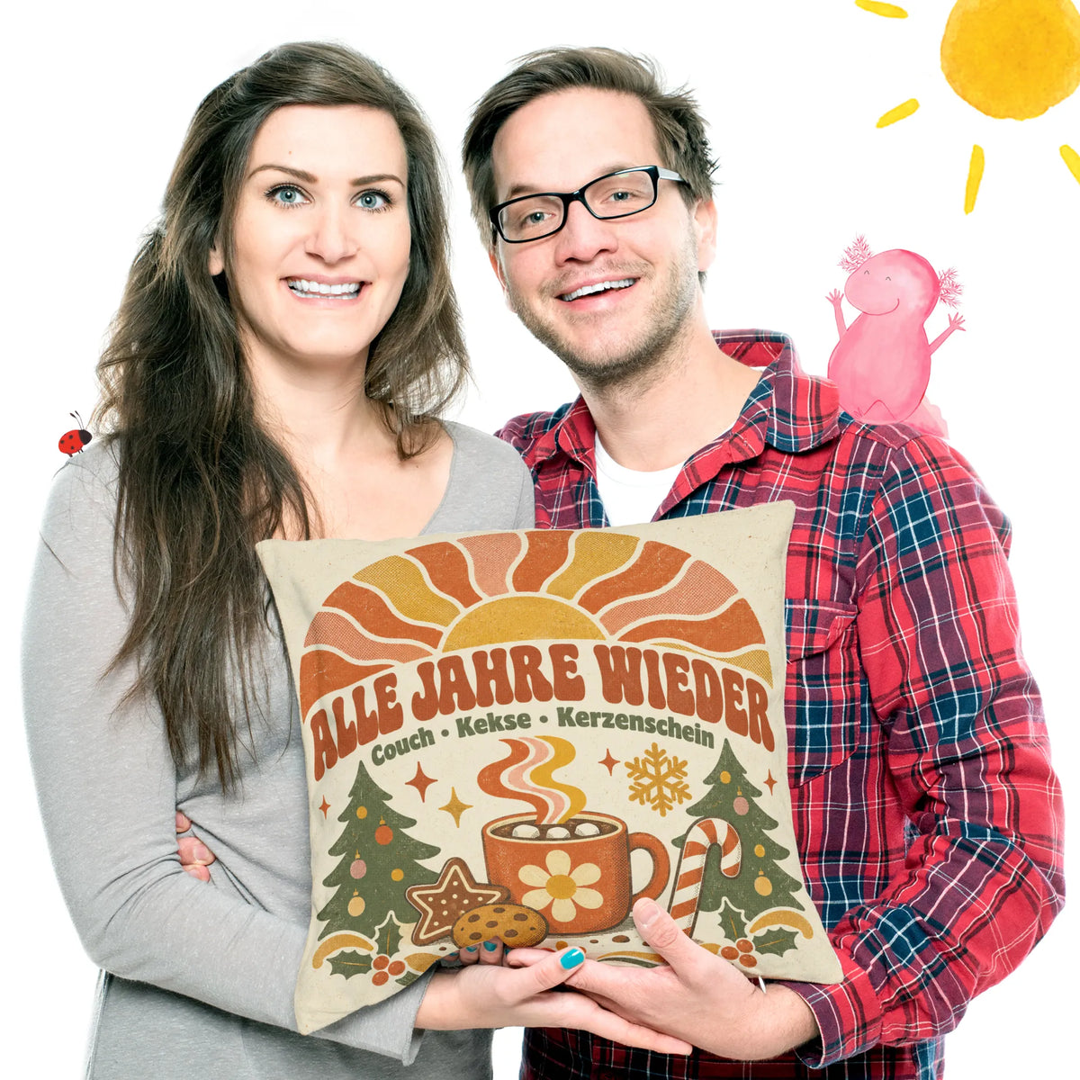 Gemütliches Kissen zu Weihnachten mit Kakaotasse|p:2013803|h:afd45627c04950b5424846f9ec3b306a