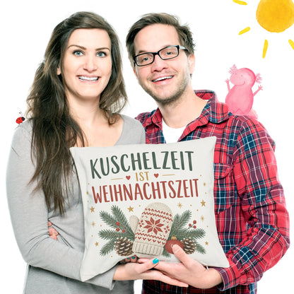 Gemütliches Kissen zu Weihnachten mit Fäustling und Tannenzweig|p:2013805|h:707a3f5ef30c9ba8f2195f9b9ae8d012