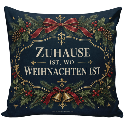Elegantes Weihnachtskissen mit Tannenzweigen und Beeren|p:2013806|h:28ec7292ba8566236f4c7cd6e6c3bad7