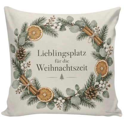 Gemütliches Weihnachtskissen mit Winterkranz|p:2013808|h:a53adae2b9d8969b5382cc34b03cfe13
