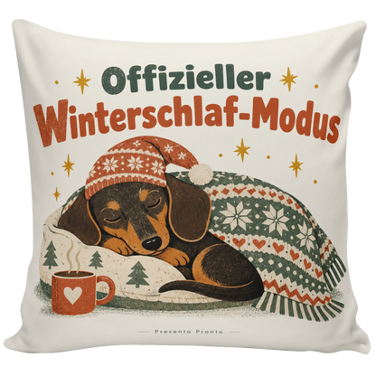 Lustiges Kissen zu Weihnachten mit schlafendem Dackel|p:2013810|h:16748eb4fc2b1bb4e903720e9a1ea197