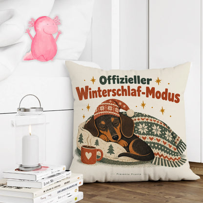 Lustiges Kissen zu Weihnachten mit schlafendem Dackel|p:2013810|h:3ef12720965a21e41c3aa94184a26f17