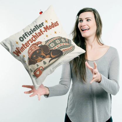 Lustiges Kissen zu Weihnachten mit schlafendem Dackel|p:2013810|h:5e540e71b7fb47d4e1d83846506ffb9e