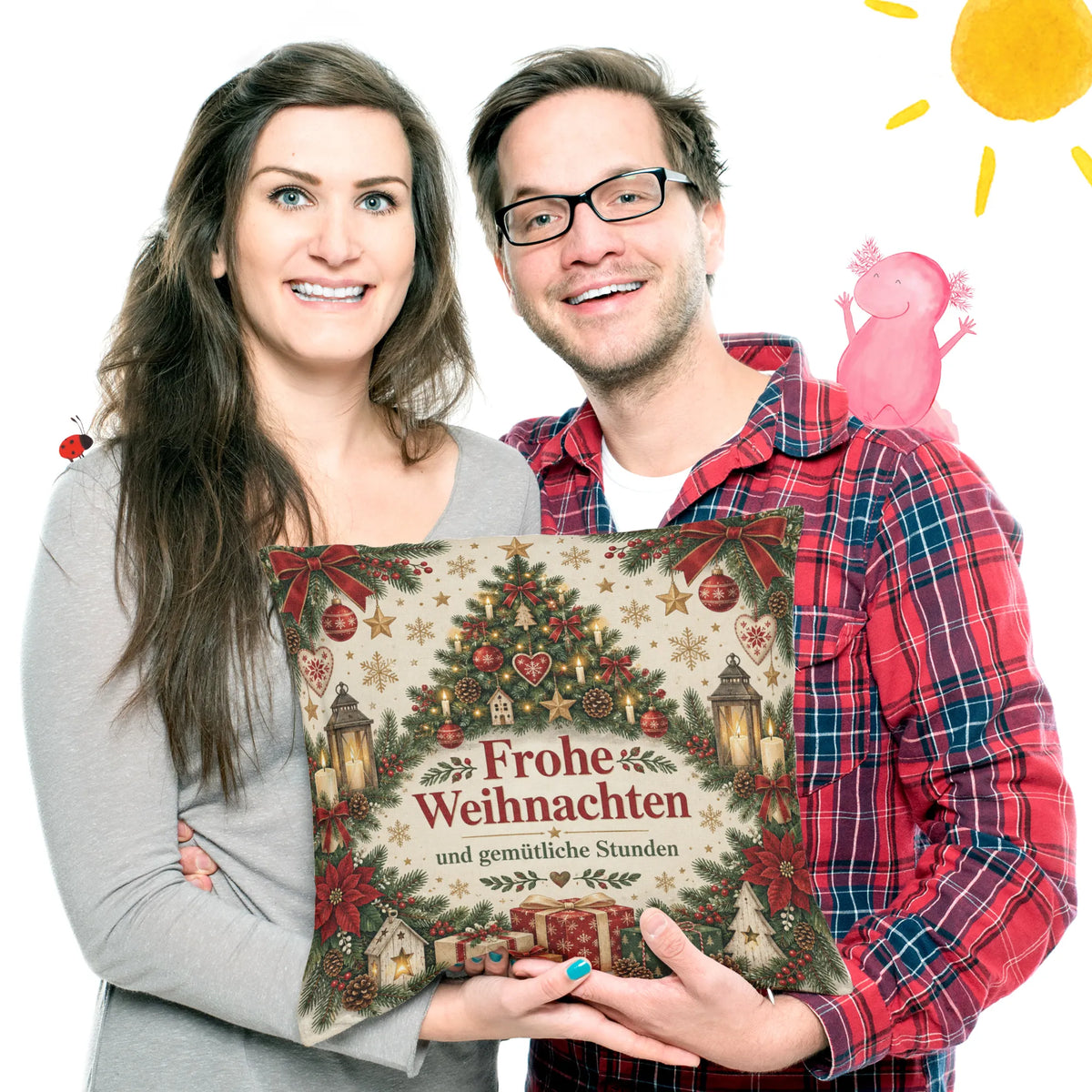 Gemütliches Kissen zu Weihnachten mit Weihnachtsbaum|p:2013813|h:d542b0c3ab10e04c88e9b038928c97d4