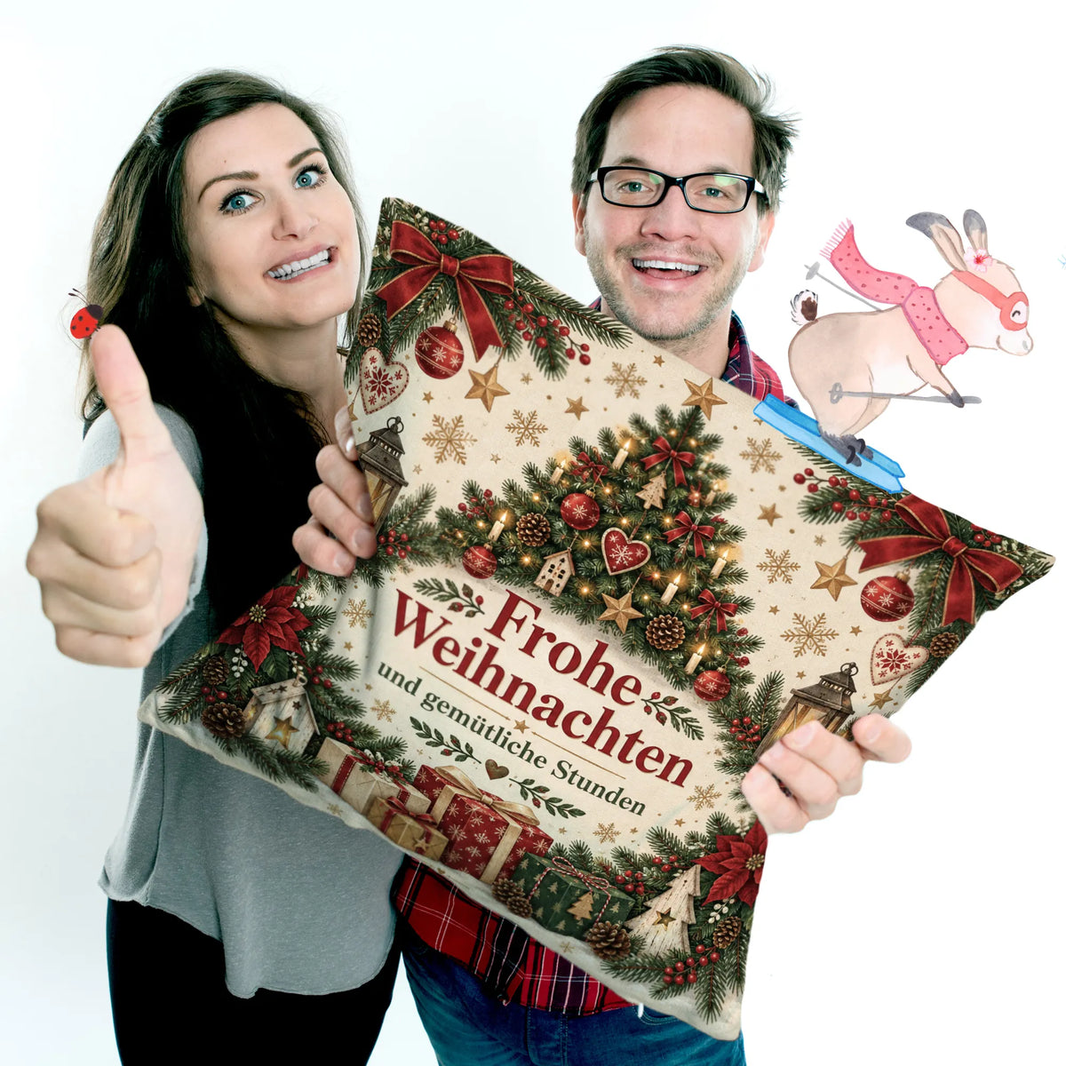 Gemütliches Kissen zu Weihnachten mit Weihnachtsbaum|p:2013813|h:c0bf31c6b1d130ebc199e75cc2824d5f