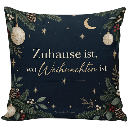 Elegantes Weihnachtskissen mit Tannenzweigen und Sternen|p:2013814|h:7bb05482fb5c9c075a169ac81a3c2000