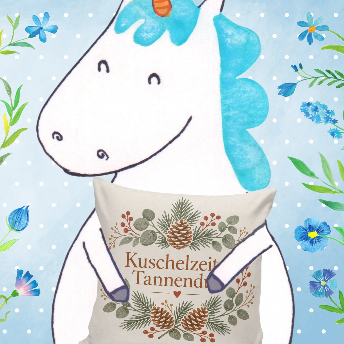 Gemütliches Kissen zu Weihnachten mit Tannenzapfen und Beeren|p:2013816|h:6355ca978539984c01c6c91203a3e81d