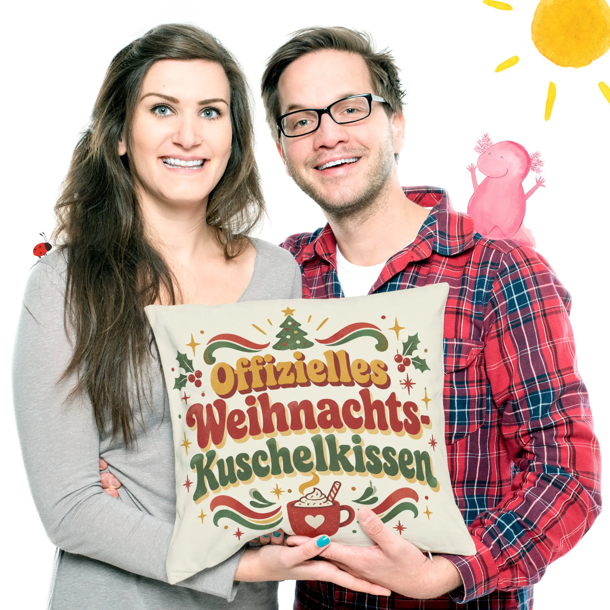 Kuscheliges Kissen zu Weihnachten mit Kakaotasse|p:2013818|h:f3cfda0dce95efd07216762a9f553fbe