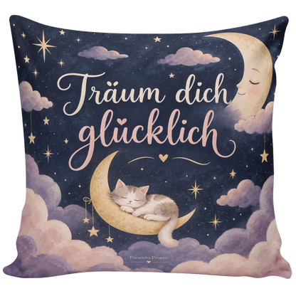 Süßes Kissen fürs Kinderzimmer mit schlafender Katze|p:2013819|h:9e197baeb3e2f4d233ca0cd1bbfdd4ad