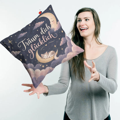 Süßes Kissen fürs Kinderzimmer mit schlafender Katze|p:2013819|h:69f40dcf4228824a3892af894a8a3a41