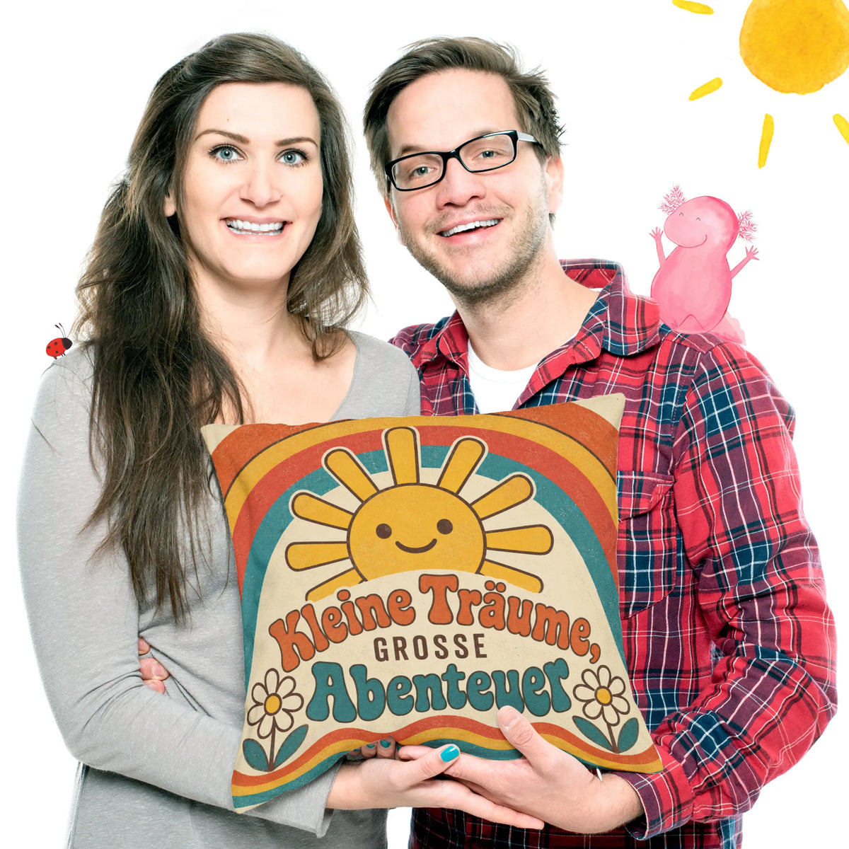 Süßes Kissen fürs Kinderzimmer mit lächelnder Sonne|p:2013821|h:bb60a21b887bb694e6c5559b2f30b5bf