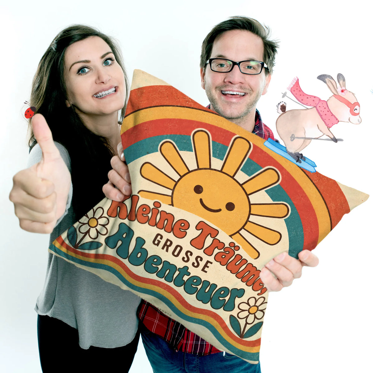 Süßes Kissen fürs Kinderzimmer mit lächelnder Sonne|p:2013821|h:9a5df29960583fa38f4fa89f32f3ac52