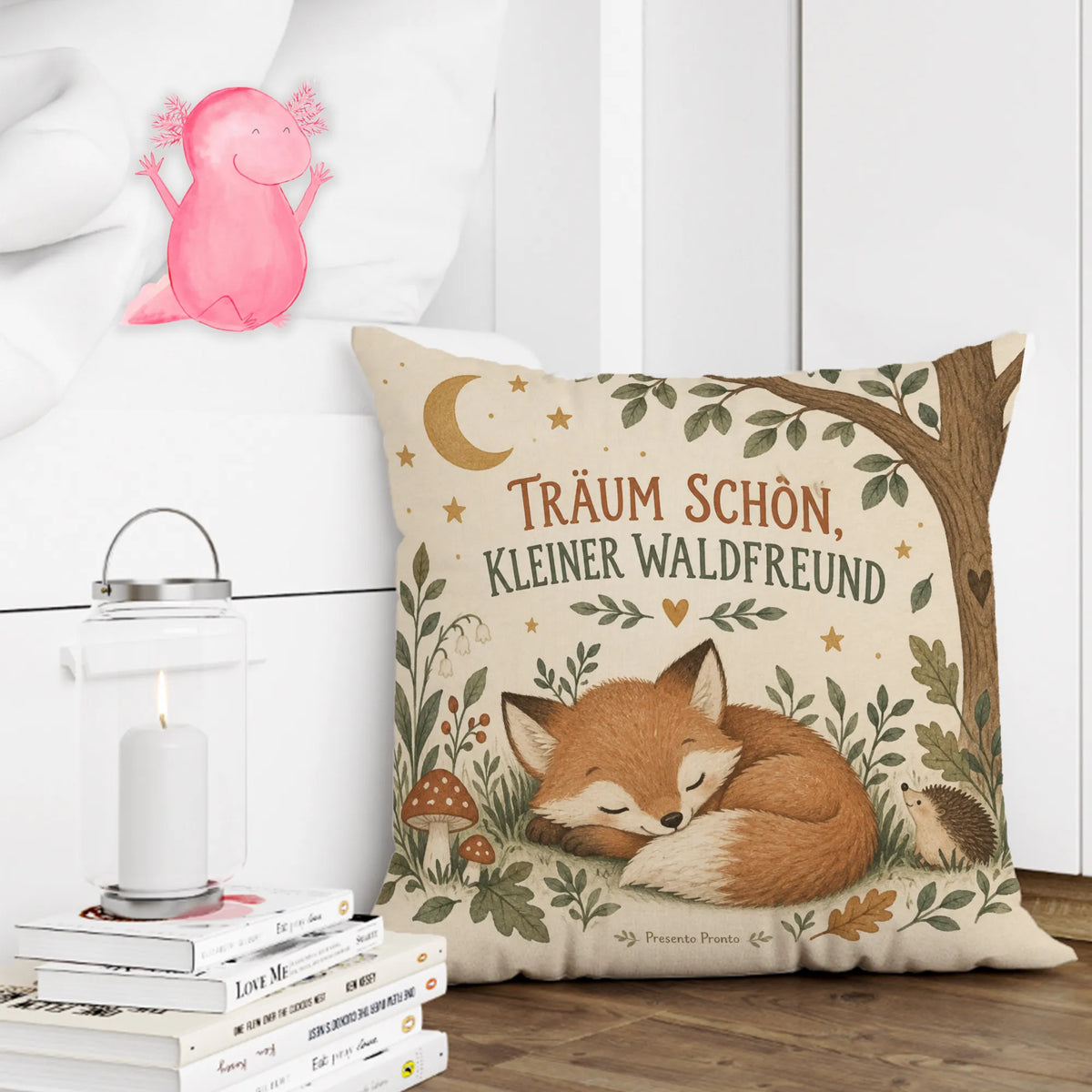 Kuscheliges Kissen fürs Kinderzimmer mit schlafendem Fuchs|p:2013823|h:ec27fbc3c121222221b1919bb6b62f1c
