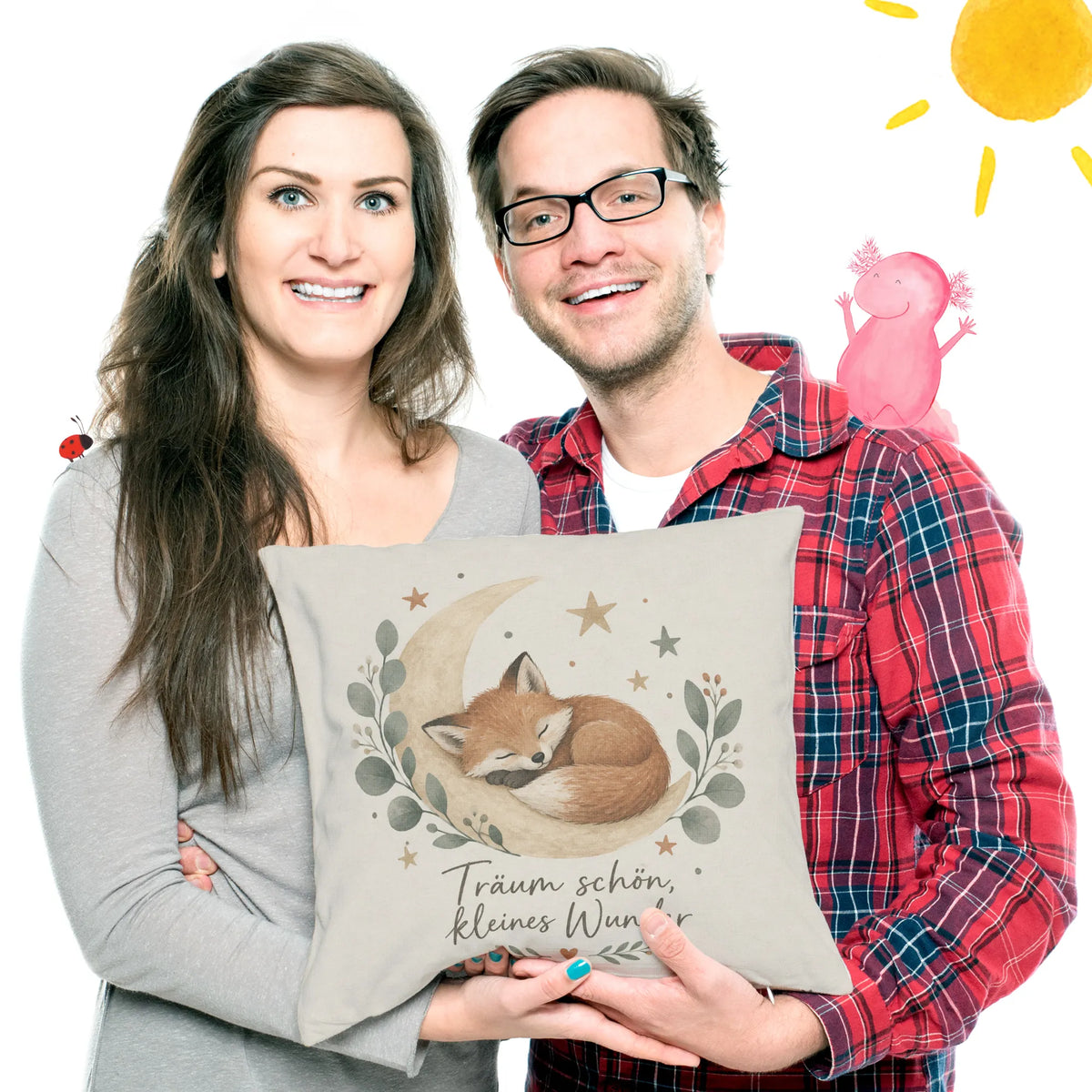 Süßes Kinderkissen fürs Kinderzimmer mit schlafendem Fuchs|p:2013824|h:b1f43636962280d5c6dd3fa4b2331c0d